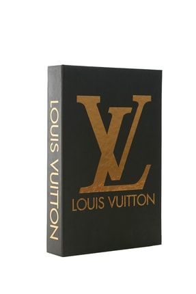 Lv Siyah Gold Dekoratif Kitap Kutu iray088