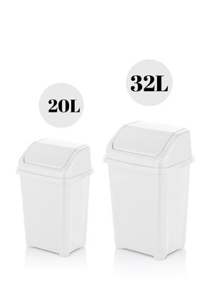 32-20 Litre 2li Çöp Kovası Beyaz MRD111
