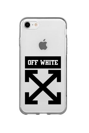 Iphone 7 Off White Desenli Şeffaf Telefon Kılıfı BCIPH7SEFOFFWHT