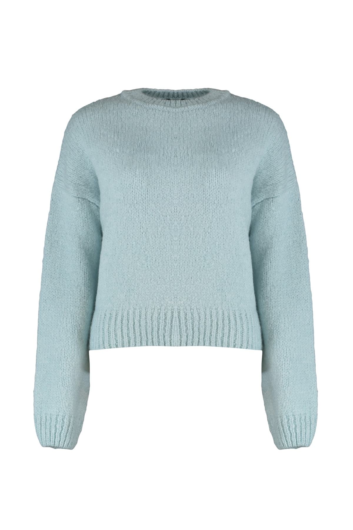 Kolekcia Trendyol-Sveter z mäkkého úpletu Wide Fit - Mint Basic Modelí 7