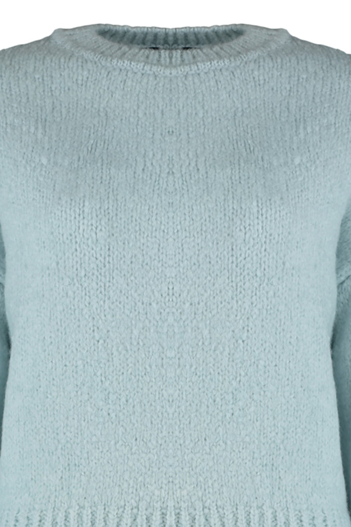Kolekcia Trendyol-Sveter z mäkkého úpletu Wide Fit - Mint Basic Modelí 8