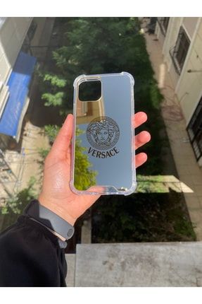 Iphone 13 Pro Max Gold Aynalı Darbe Korumalı Versace Tasarımlı Silikon Kılıf Aynaklf000010 iphn13Pm-0010