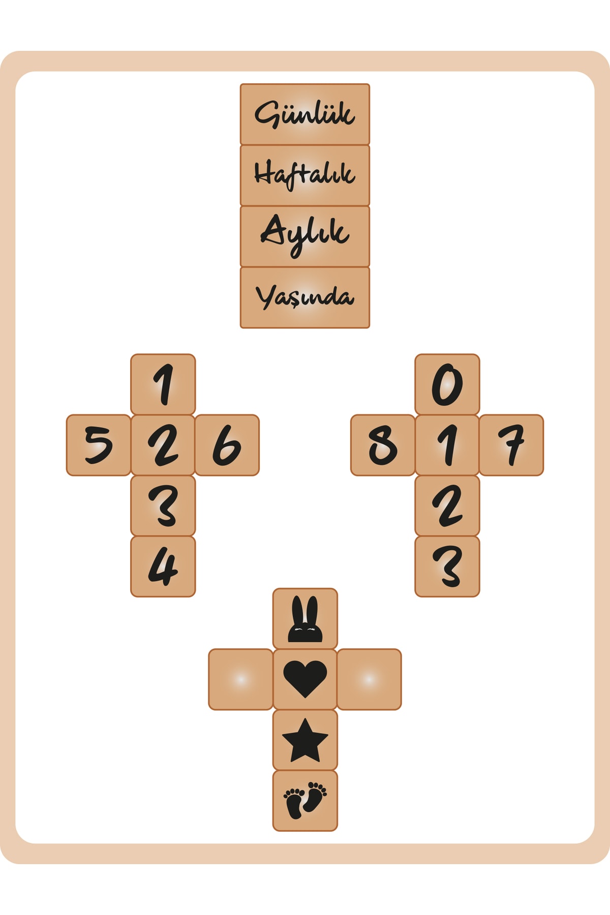 BİANNE ATÖLYESİ Bebek Anı Küp Seti Fotoğraf Çekim Ve Dekor Için Türkçe fotoğrafı 3 (önizleme)