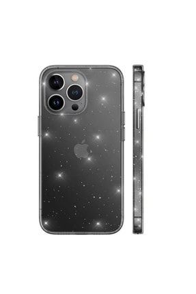 Apple Iphone 13 Pro Max Uyumlu Kılıf Orijinal Şeffaf Simli Pürüzsüz Yüzey Transparent Glitter Case CS-FRSTAPPLE61