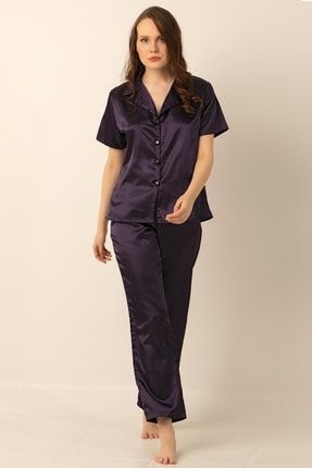 Kadın Saten Pijama Takımı 001-001132