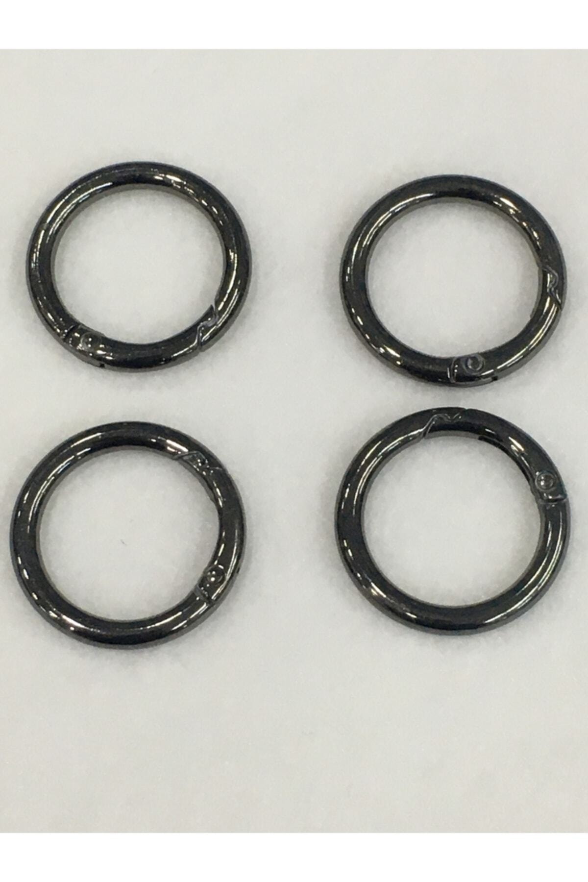 Bag Ring Round Spring Clip 2.5 Cm Set of 4