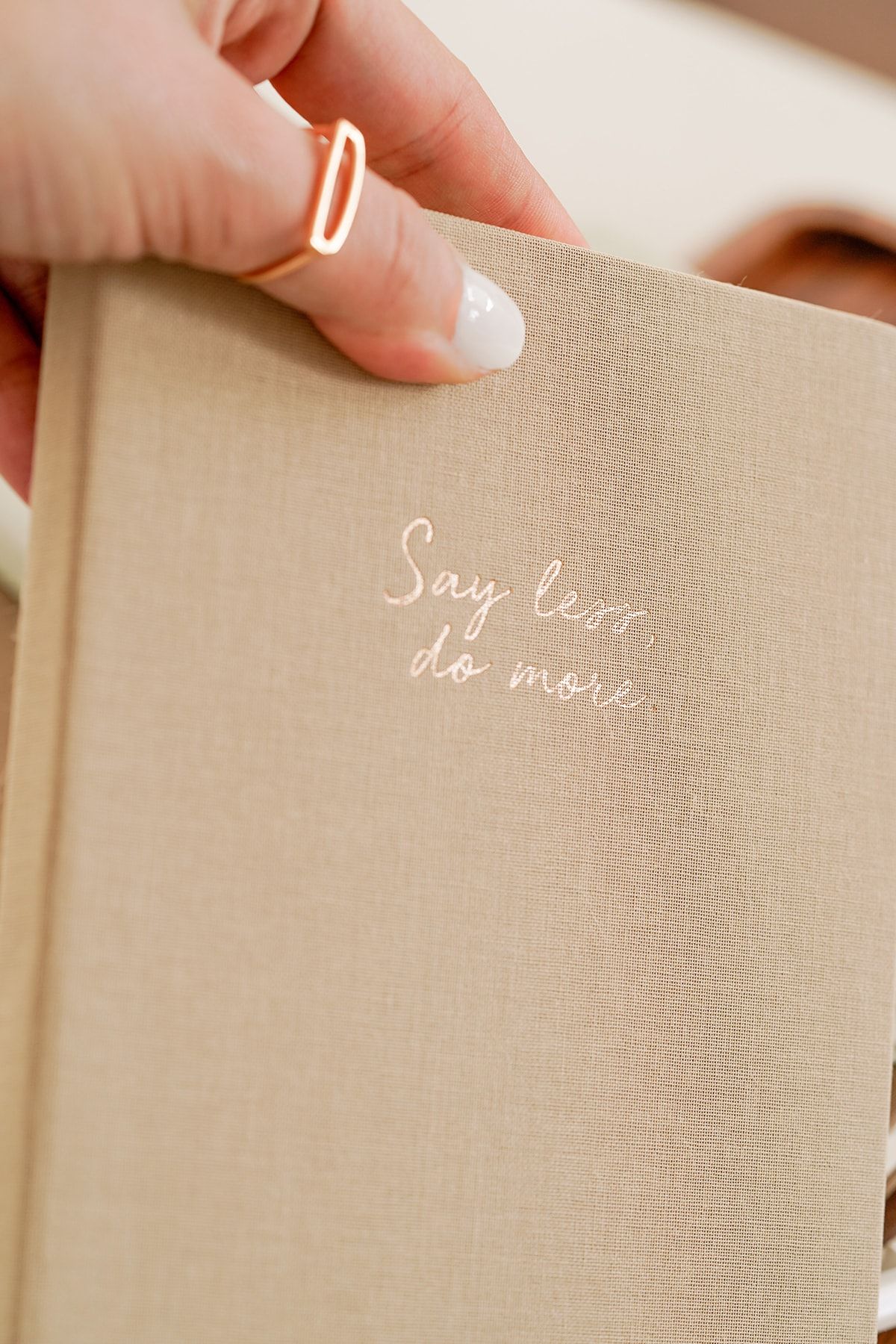 Matt Notebook-14x20 Hard Cover Notebook Plain, Unlined Beige 2