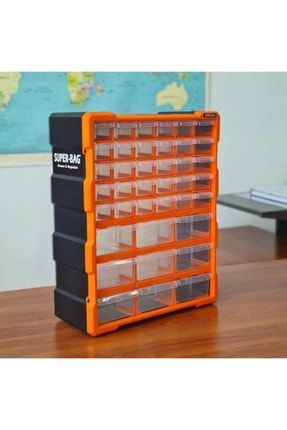 Super Bag Mono Blok Çekmece Seti 39'lu Büyük Boy Hobby Organizer Seti 6001 ASR6001