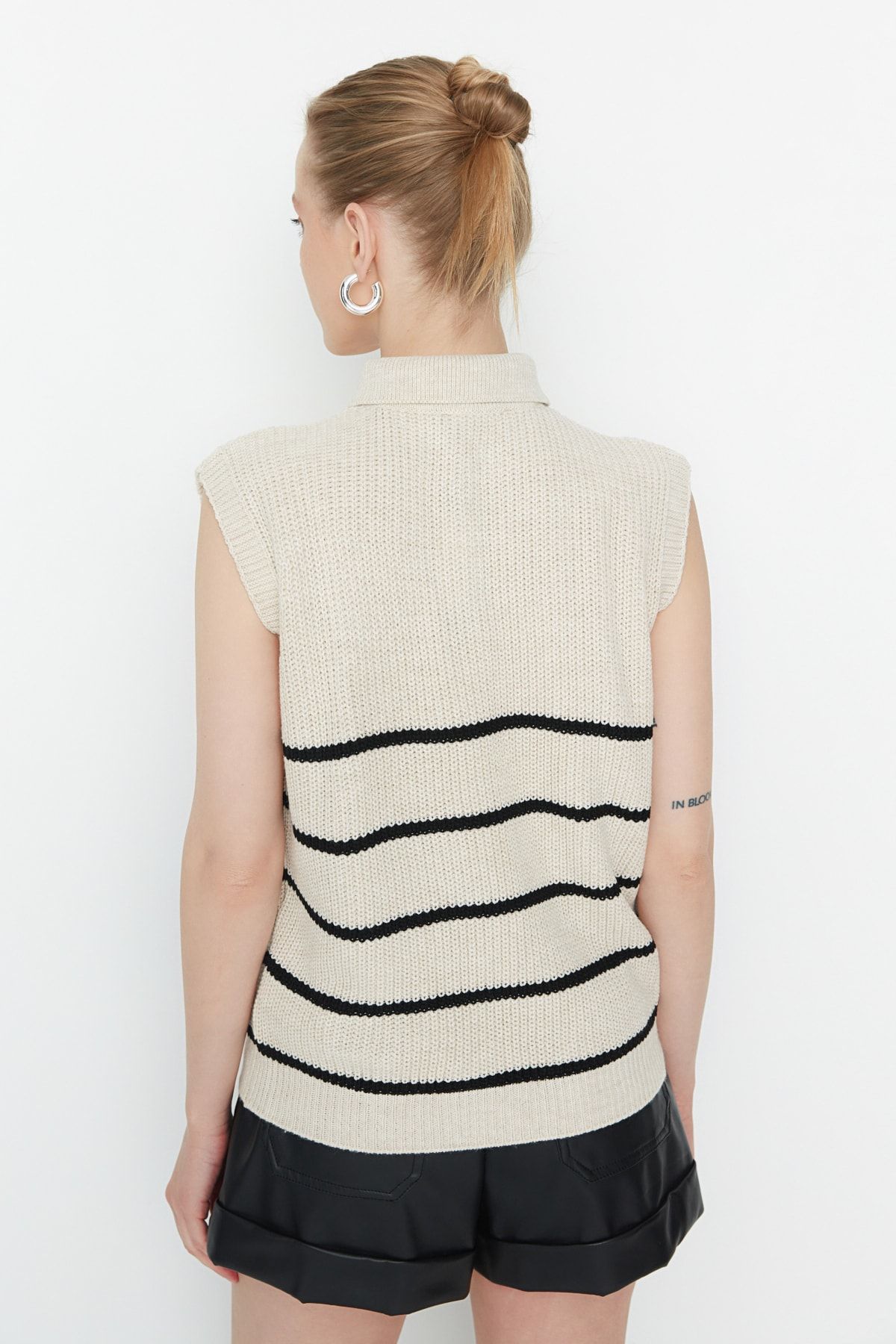 Trendyol Collection Strickweste Ecru Regular Fit