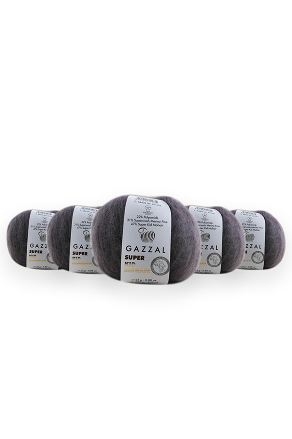Super Kid Moss 25g 5-Pack 78% Wool-22% Pa Blended Natural Hand Knitting Rope Taka Yarn 64432