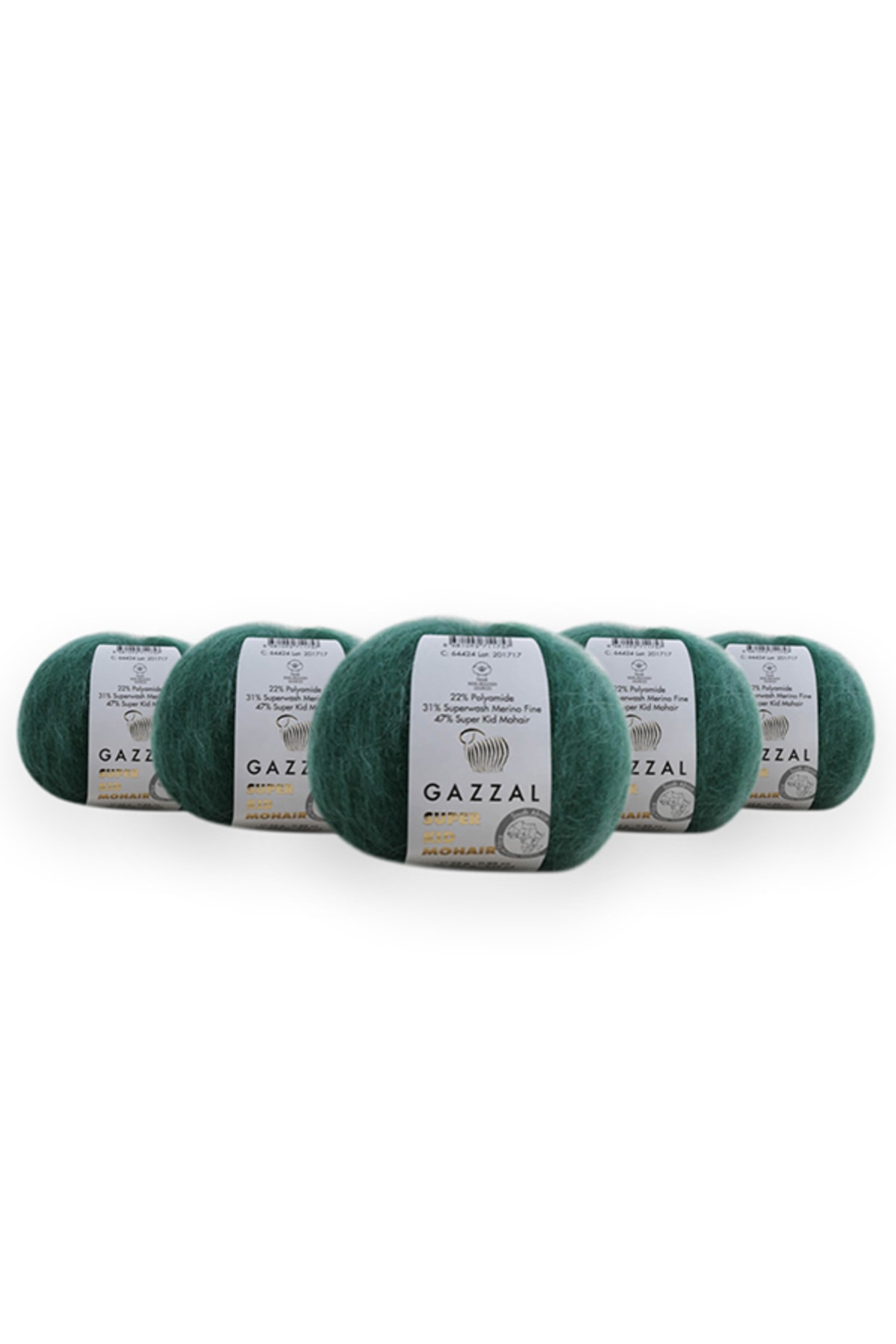 Super Kid Moss 25 Gr 5-Pack 78% Wool-22% Pa Blended Natural Hand Knitting Rope Taka Yarn (64424)