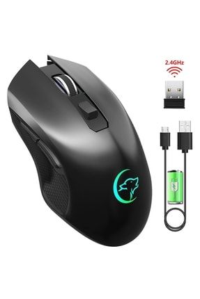 6 Tuşlu Şarjlı Sessiz 2400dpı Kablosuz Gaming Mouse G851