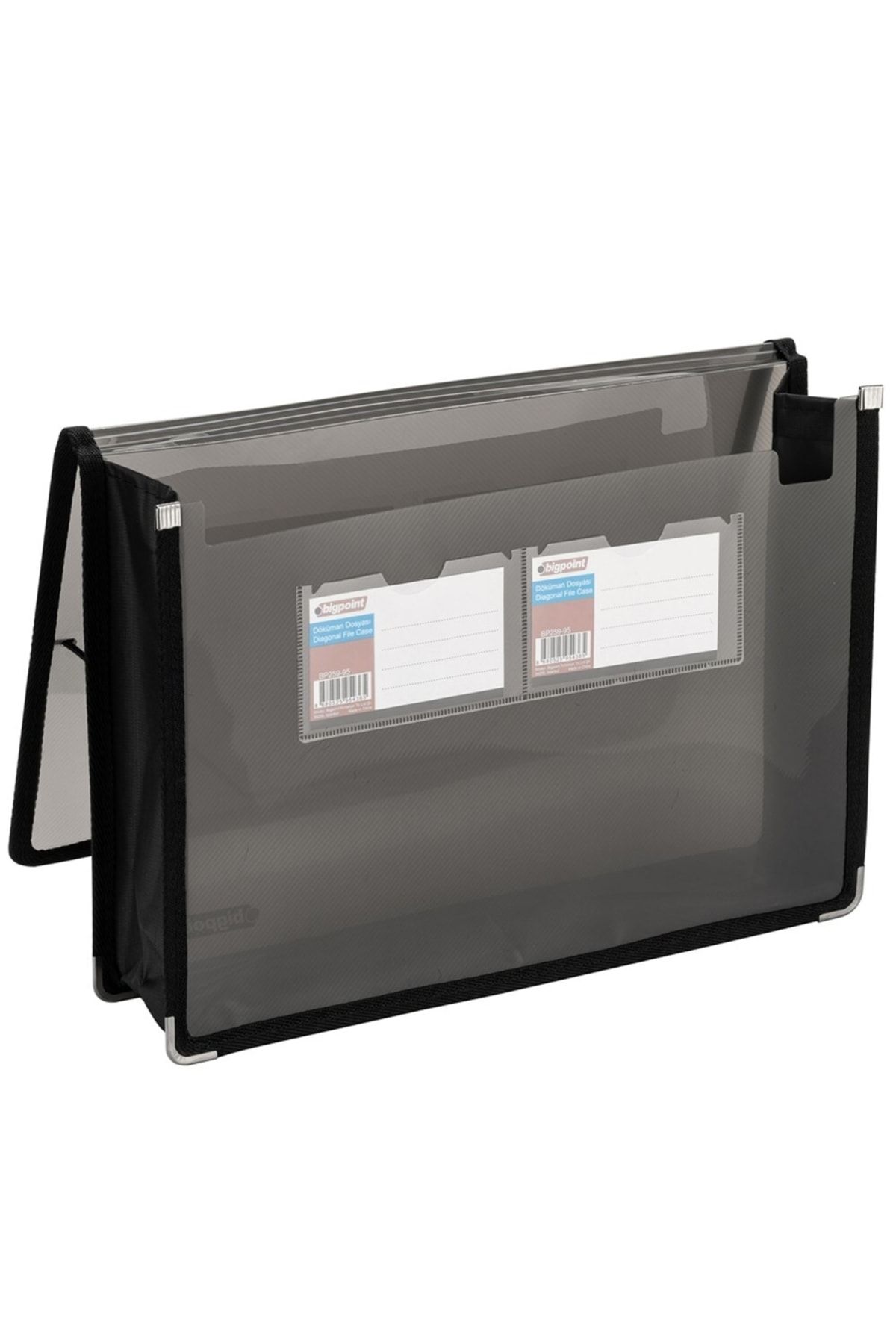 Bigpoint-7.5 cm Volume Black Document File - Compatible with A4 with Special Rubber System 2