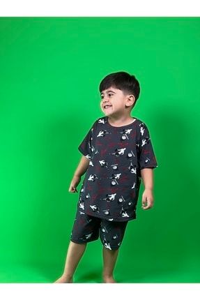 Erkek Çocuk Şortlu Uzay Baskılı Pijama Takım SORTLUPİJAMA1