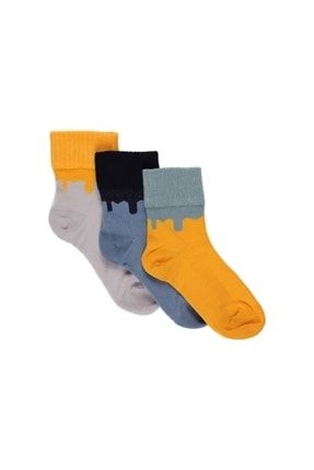 Erkek Çocuk Çok Renkli Üçlü Soket Çorap 2212BK11001