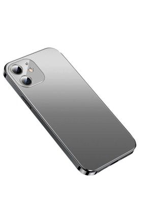 Iphone 12 Uyumlu Sert Kamera Korumalı Arkası Parlak Mat Kenarları Parlak Kılıf Bobo+iPhone+12