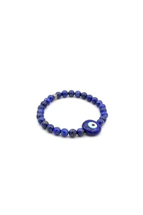 Murano Camı Nazar Boncuğu Tasarım Doğal Lapis Lazuli Taşı Bileklik 794521367