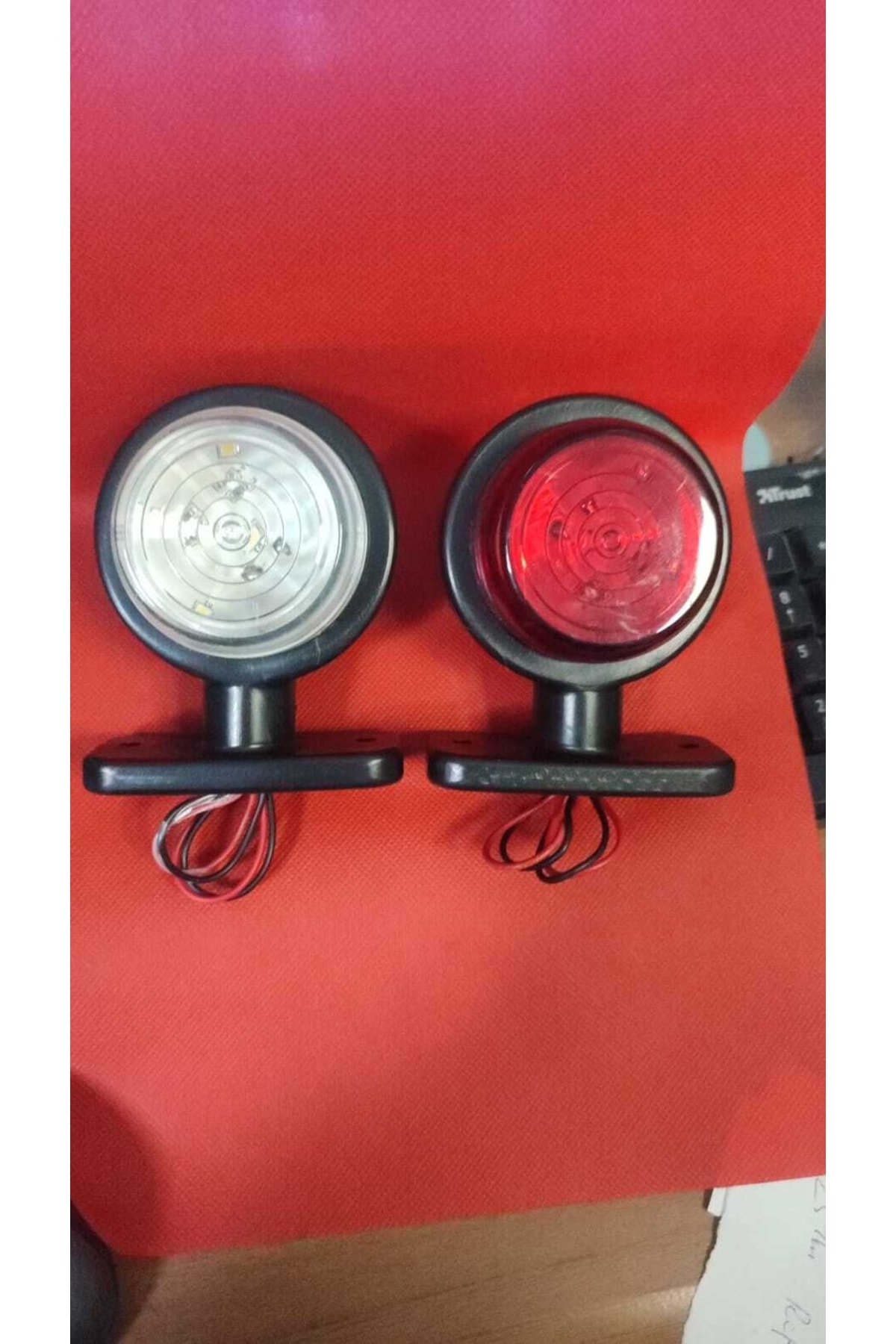 Akyol Maxi Buyuk Takoz Lamba Tıpi 12 24 Uyumlu Volt Kırmızı Beyaz