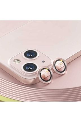 Iphone 13 Ve 13 Mini Uyumlu Kamera Lens Koruyucu Pembe Renk DSGİL06