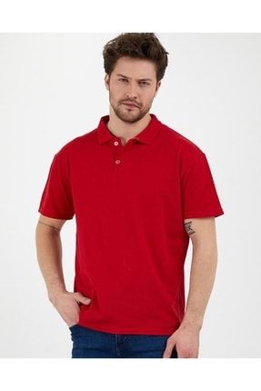 Erkek Polo Yaka T-shirt Slim Fit Kırmızı Renk erdn0585