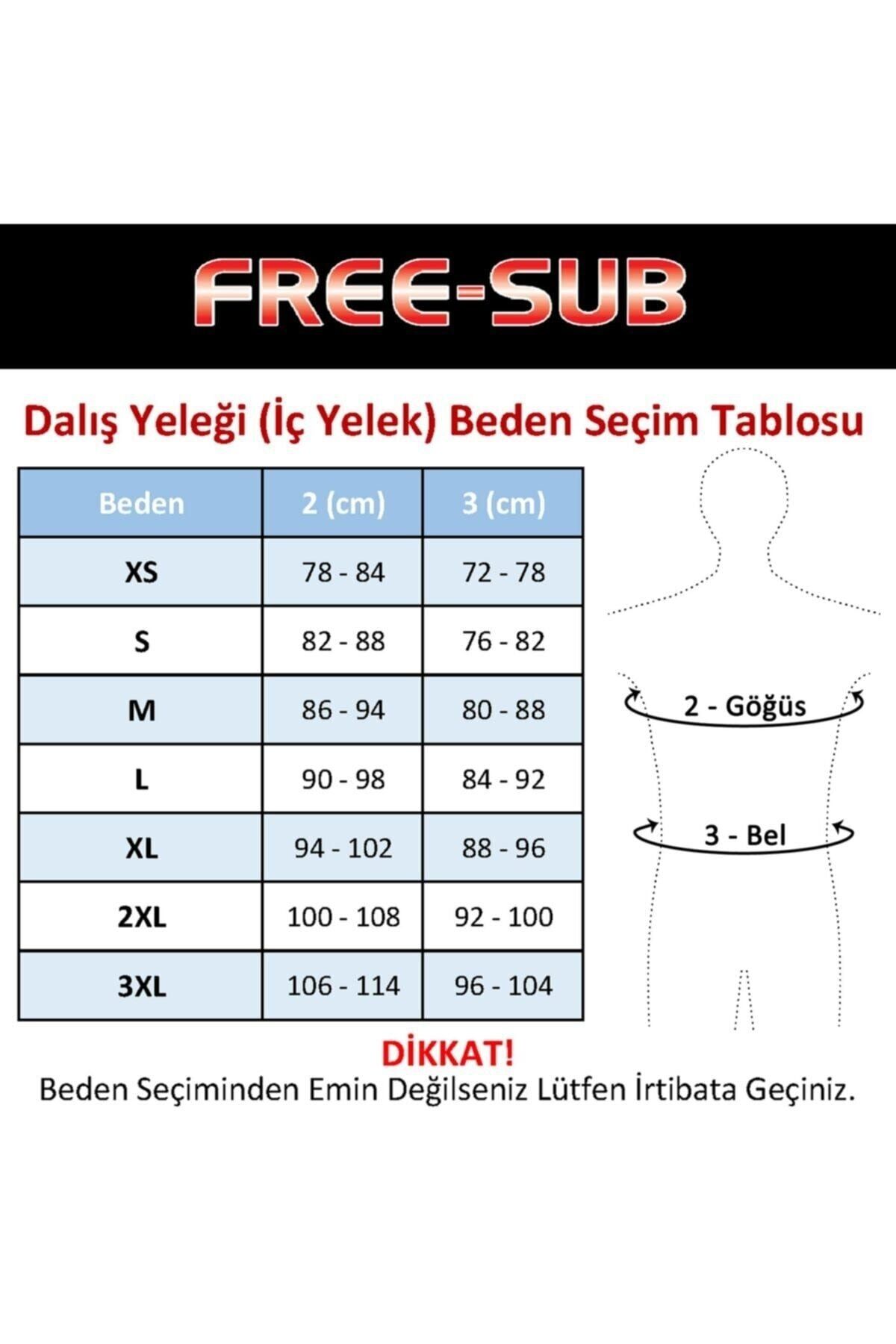 لوازم جانبی غواصی مشکی Free Sub جلیقه داخلی شیرجه 3 میلی متر Free-Sub