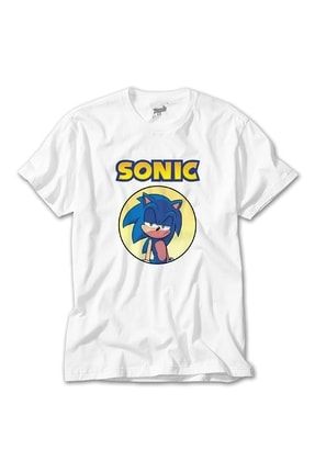 Sonic Cartoon Beyaz Tişört ZT4335