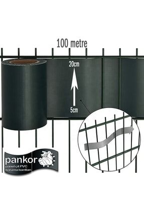 Panel Çit Pvc Koruma Bantları 19cm/100 Metre - Antrasit Renk TYC00463773478
