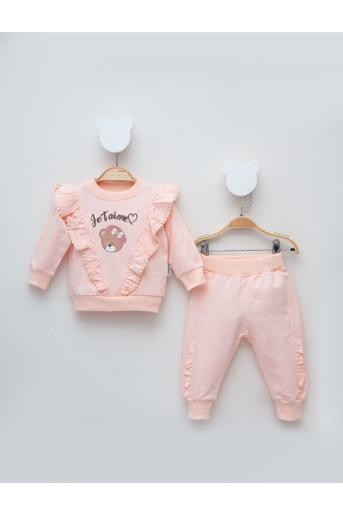 Wianna Baby Dantelli Ayıcık Baskılı Takım