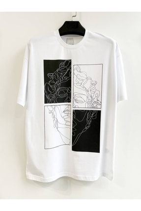 Mitoloji Baskılı Oversize T-shirt CL-S-B-T-S-07