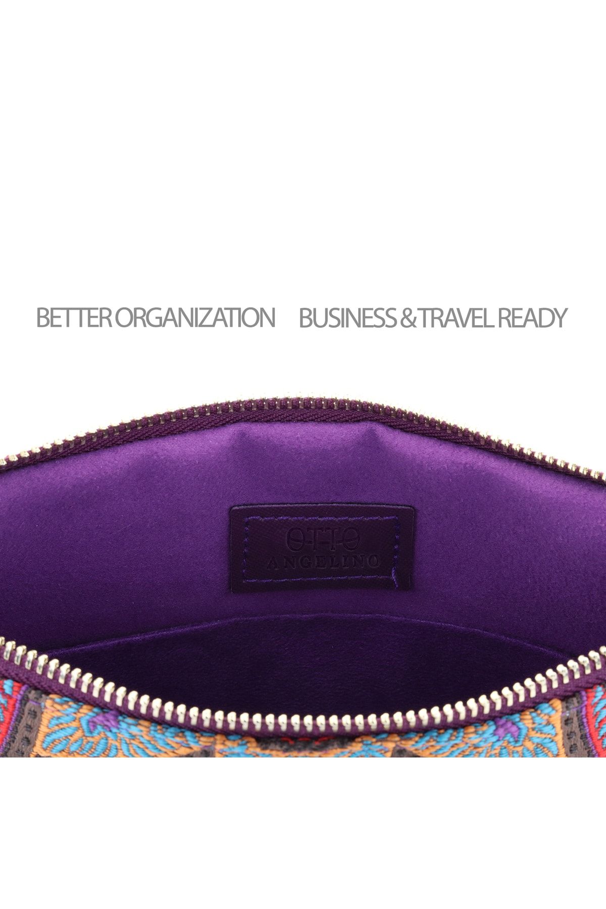 OttoAngelino-Otto Angelino Authentic Design Zippered Women's Clutch Bag 6