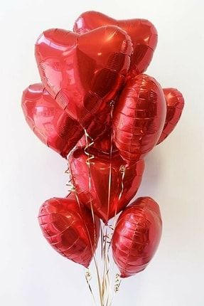 Folyo Kalpli Uçan Kalp Balon 5 Adet Kırmız (70 Cm) ADM6677
