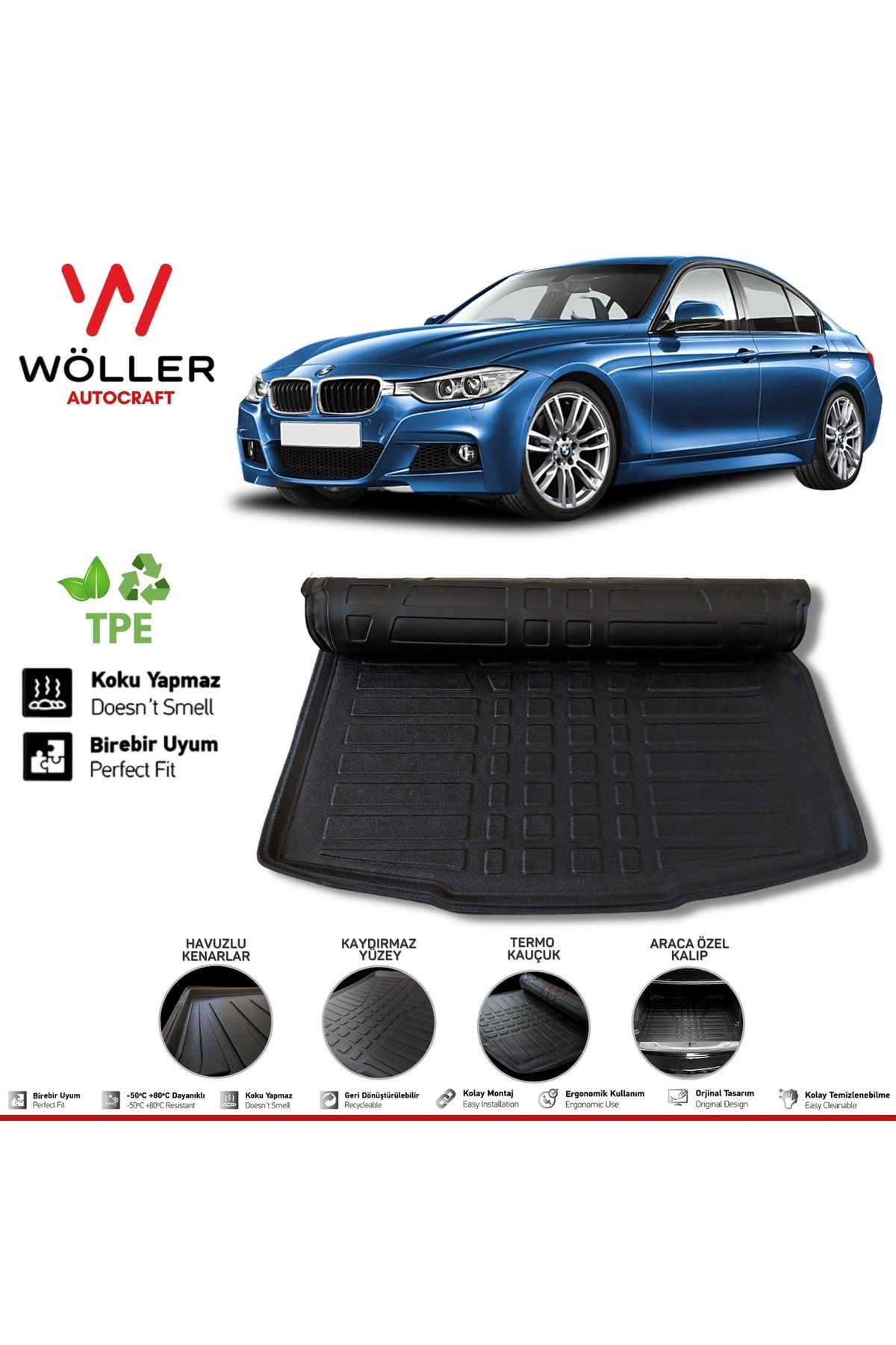 Багажный пул Wöller Bmw F30 3 серии 2012 2019 Aras 3d Ultraflex Flexible wöllerultraflex011