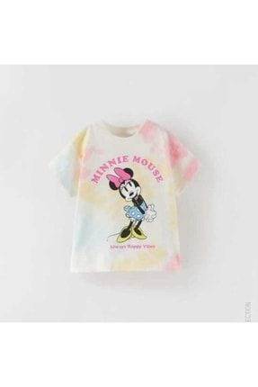 Mickey Mouse Detaylı Kız Tshirt TYC00463667693