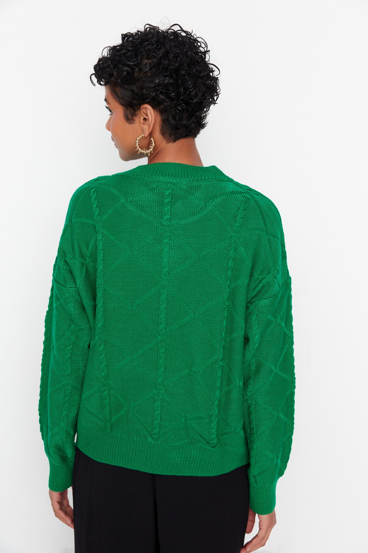 Trendyol Collection Pullover Grün Regular Fit Fast ausverkauft