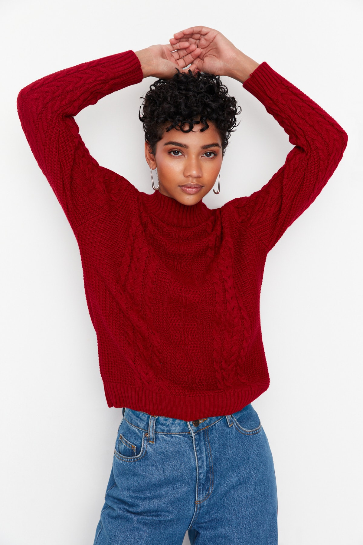Trendyol Collection Pullover Rot Regular Fit Fast ausverkauft