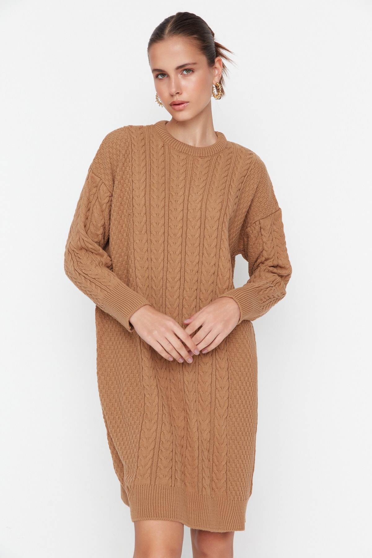 Trendyol Collection Kleid Braun Basic Fast ausverkauft