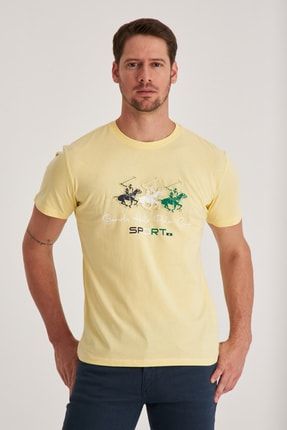 Baskılı Basic T-shirt Sarı 22SME0K6200101