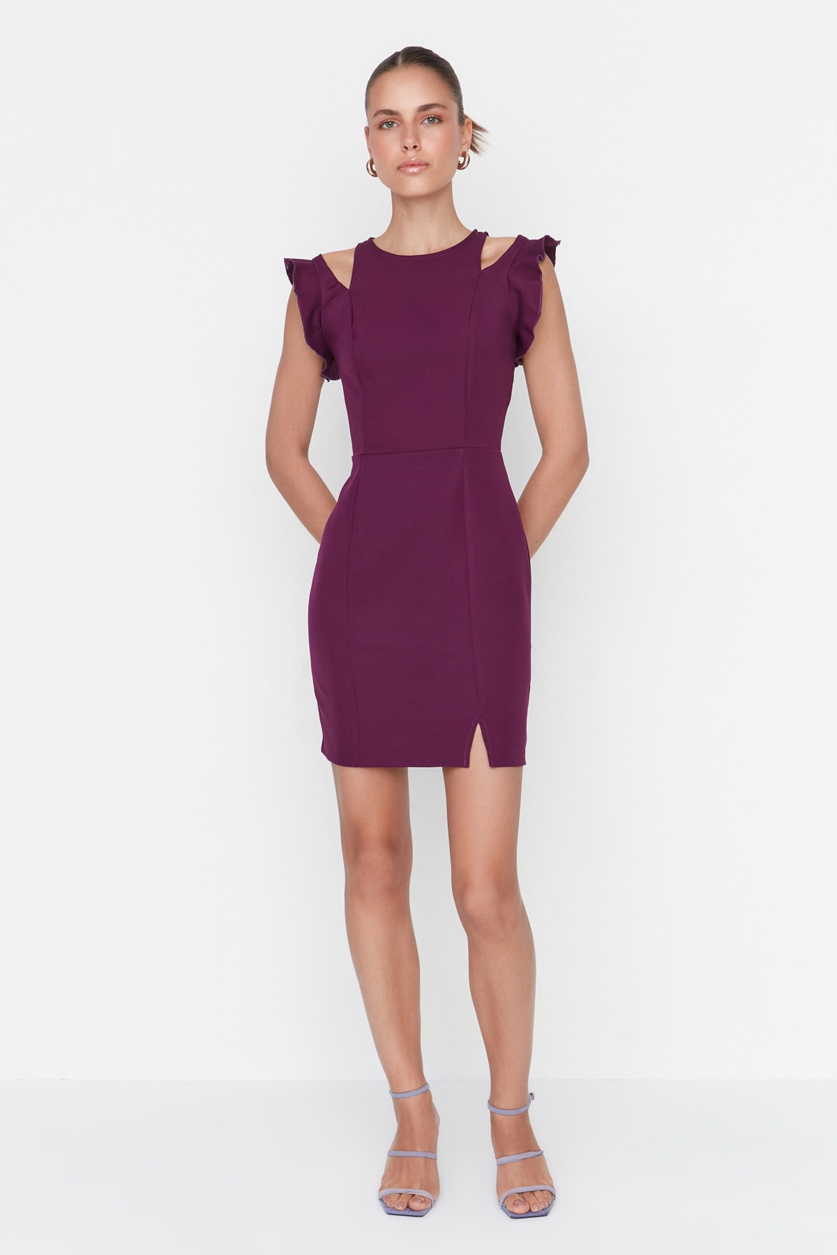 Trendyol Collection Kleid Lila Basic Fast ausverkauft