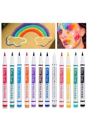 12'li Renkli Eyeliner & Pen 12 Color Eyeliner S301-00298