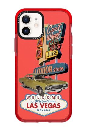 Iphone 11 Uyumlu Kırmızı Impact Las Vegas Tasarımlı Telefon Kılıfı VIP-11-301