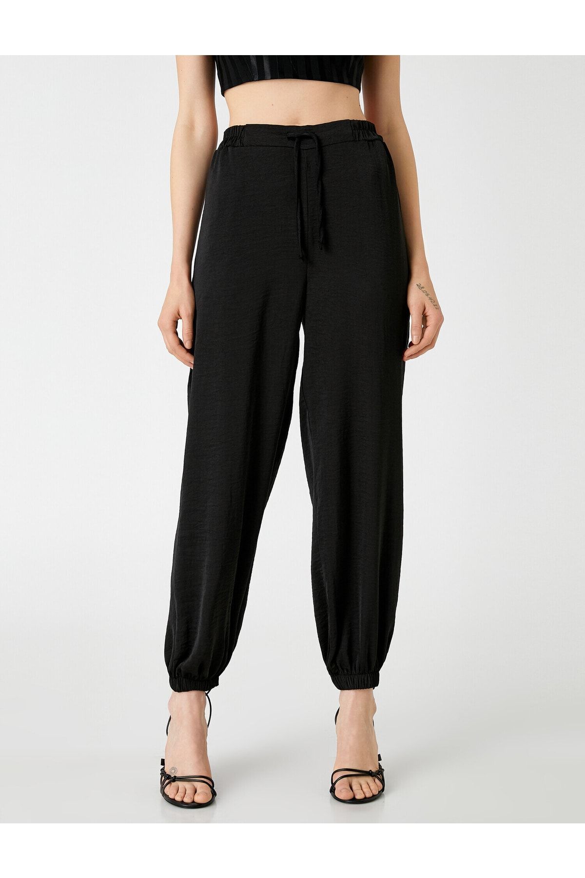 Koton Jogger Pantolon Beli Bağlamalı Cepli IR7034