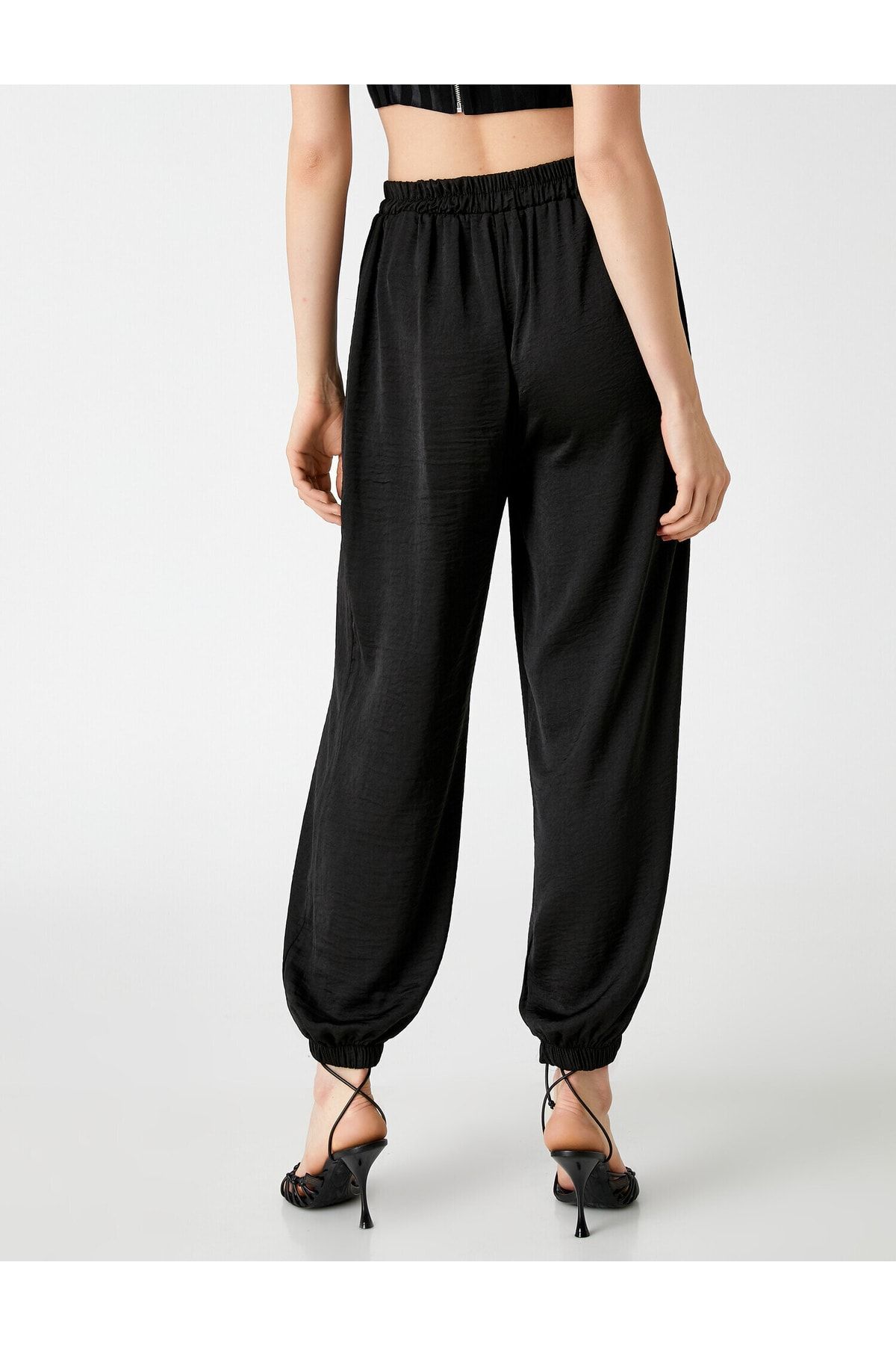 Koton Jogger Pantolon Beli Bağlamalı Cepli IR7034