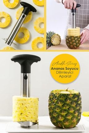 Pratik Paslanmaz Çelik Ananas Soyucu Ve Dilimleyici | Ananas Dilimleme Aparatı Pineapple01