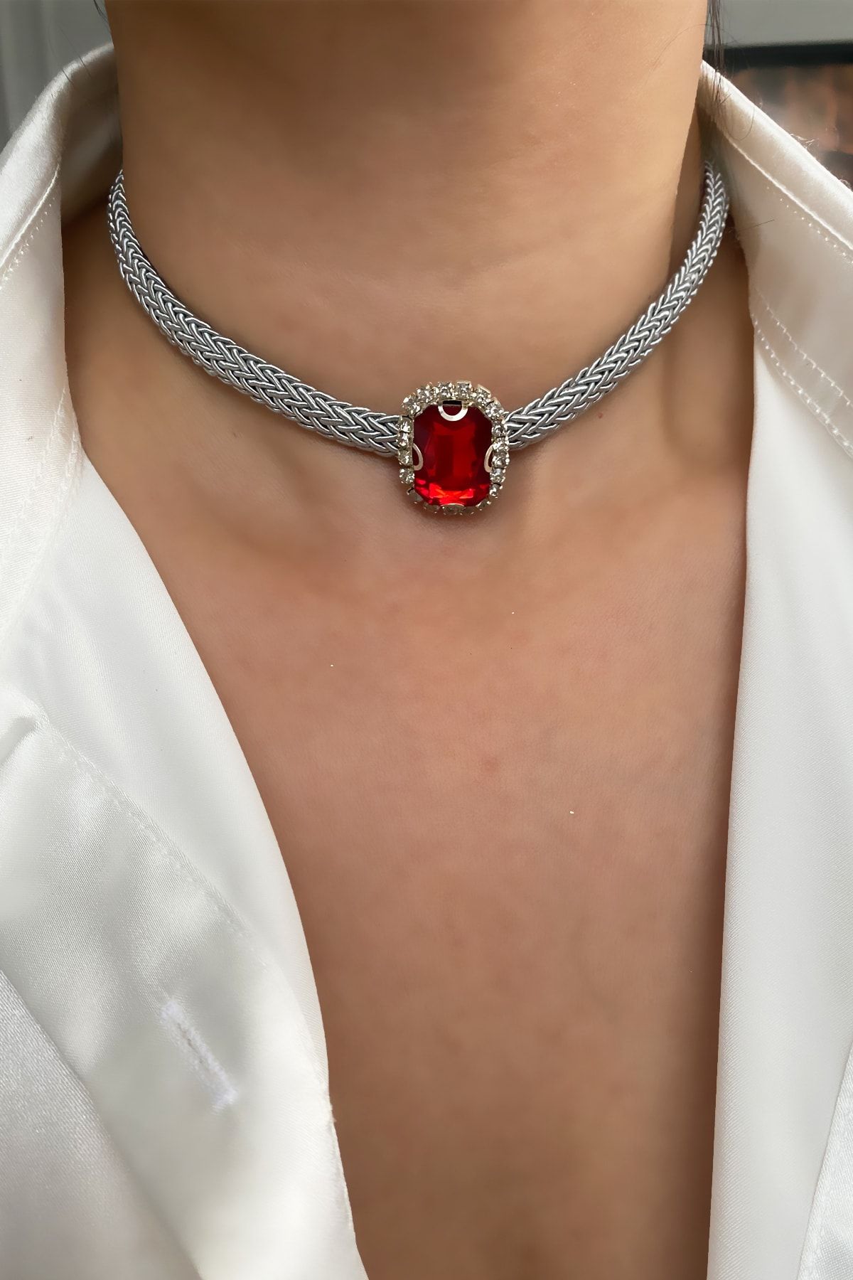 Necklace with outlet crystal stone