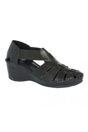 18793056 Hakiki Deri Kadın Sandalet - Siyah - 36 ST05534