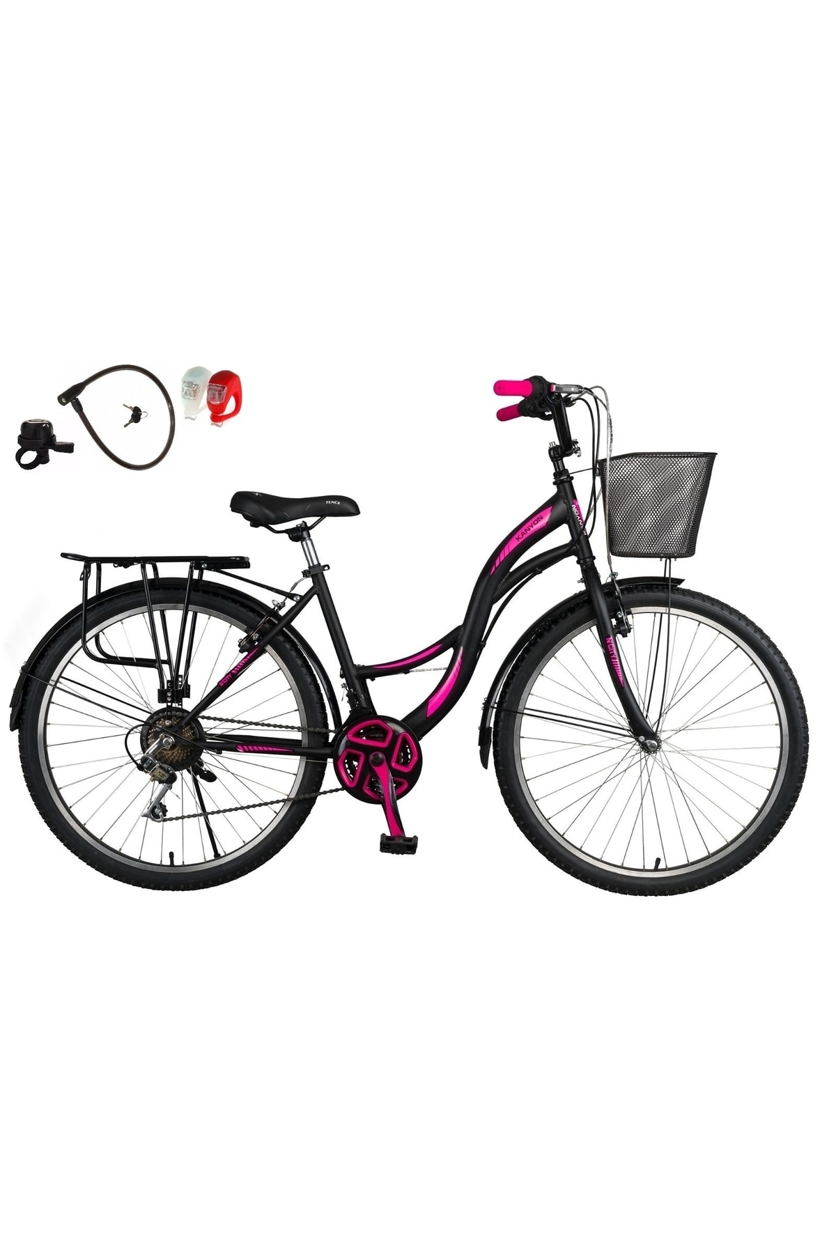 Rival Rvl 24 Jant 21 Vites Bayan Sepetli Şehir Bisikleti-sepet-bagaj