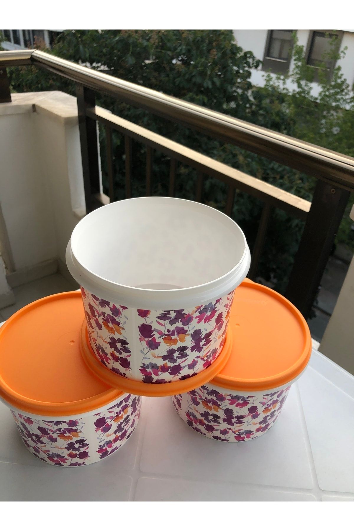 Tupperware-Storage Container 3 Pieces Patterned 3