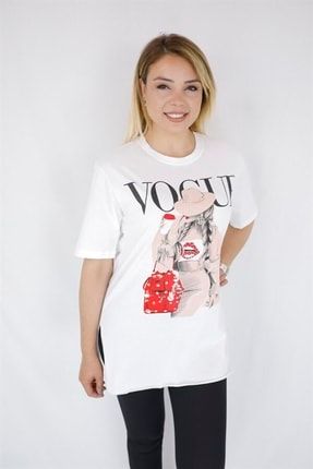Sıfır Yaka Beyaz Vogue Tunik 500Y22805210-LXL