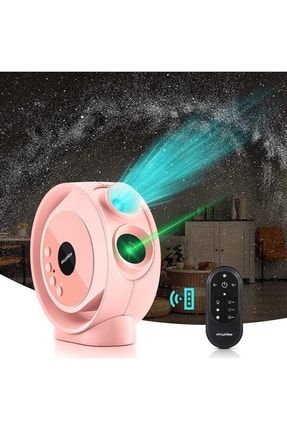 Star Projektör Hd Görüntü Geniş Projeksiyon Gece Lambası Pembe B09HC1QN