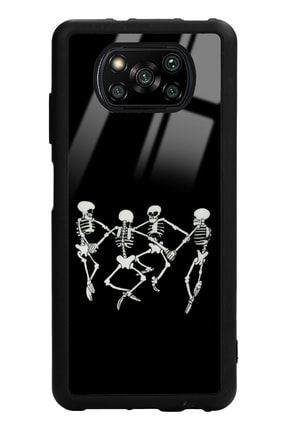 Poco X3 Dancer Skeleton Tasarımlı Glossy Telefon Kılıfı PocoX3scaseglss078